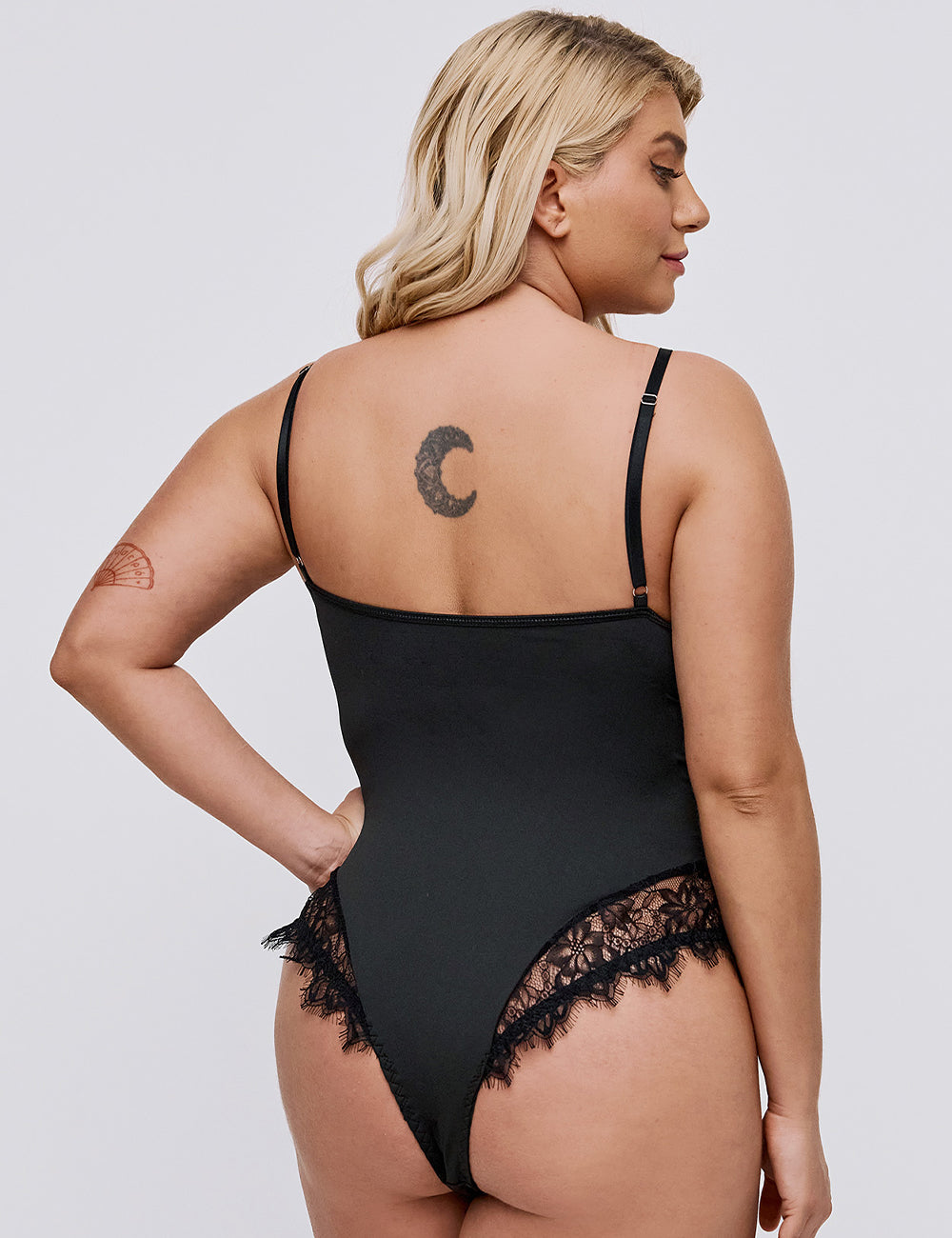 Women Plus Size Lace Temptation Bodysuit