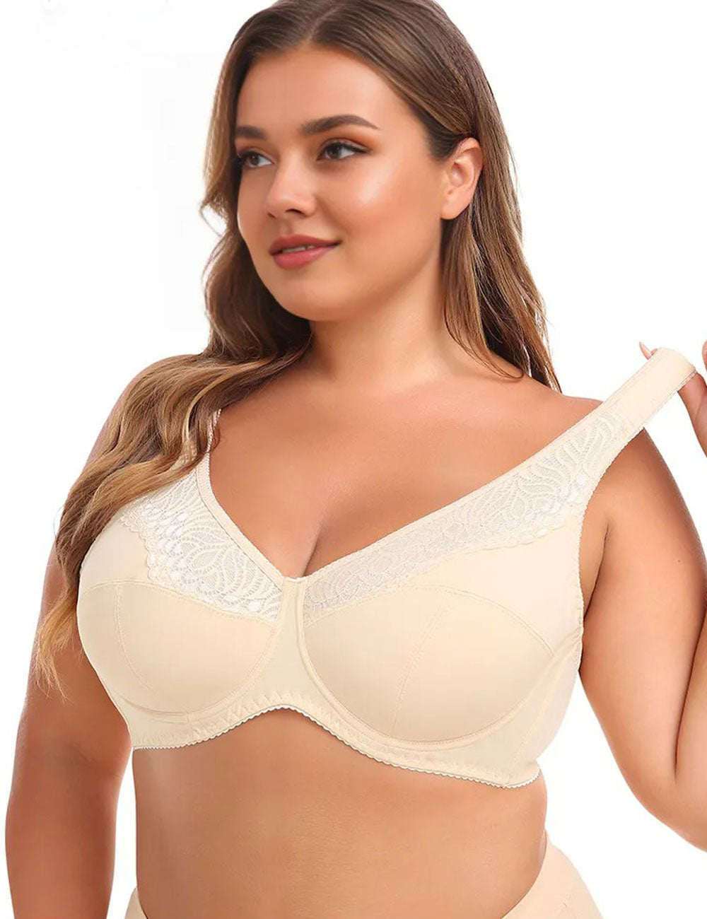 Women Plus Size Lace Underwire Bra | PRUSES-2