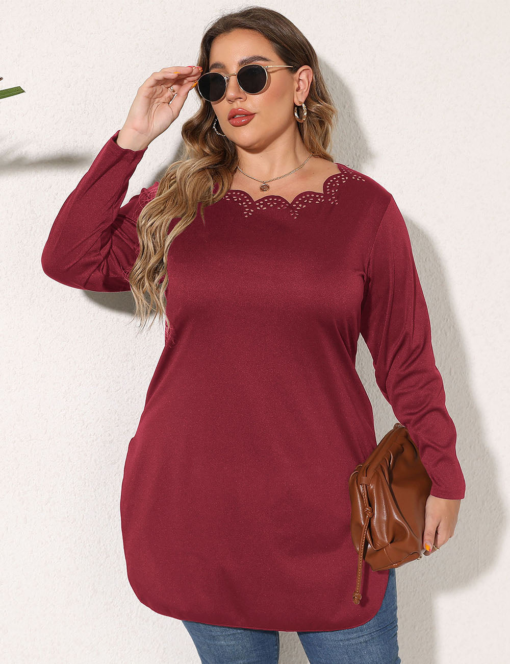 Women_Plus_Size_Long_Sleeve_Tops_Side_Slit_PRUSES_13