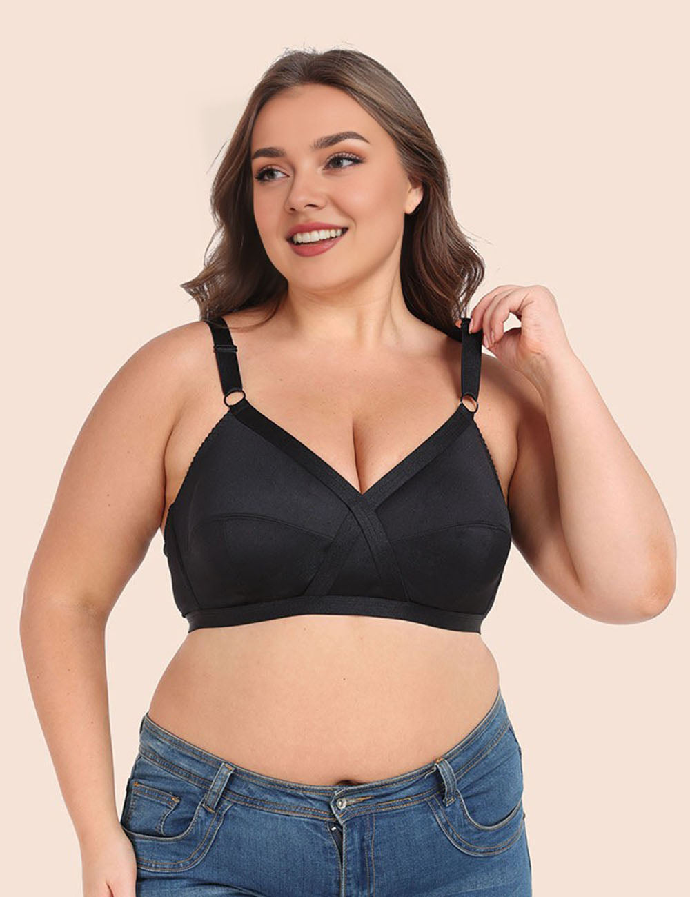Women Plus Size Non-Padded Satin Bra | PRUSES