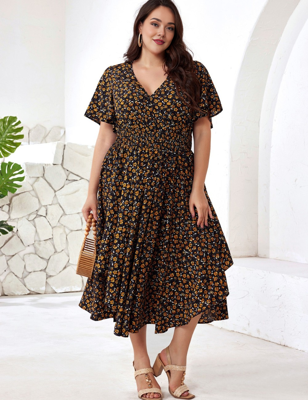Women_Plus_Size_Pocketed_V-Neck_Floral_Maxi_Dress_PRUSES