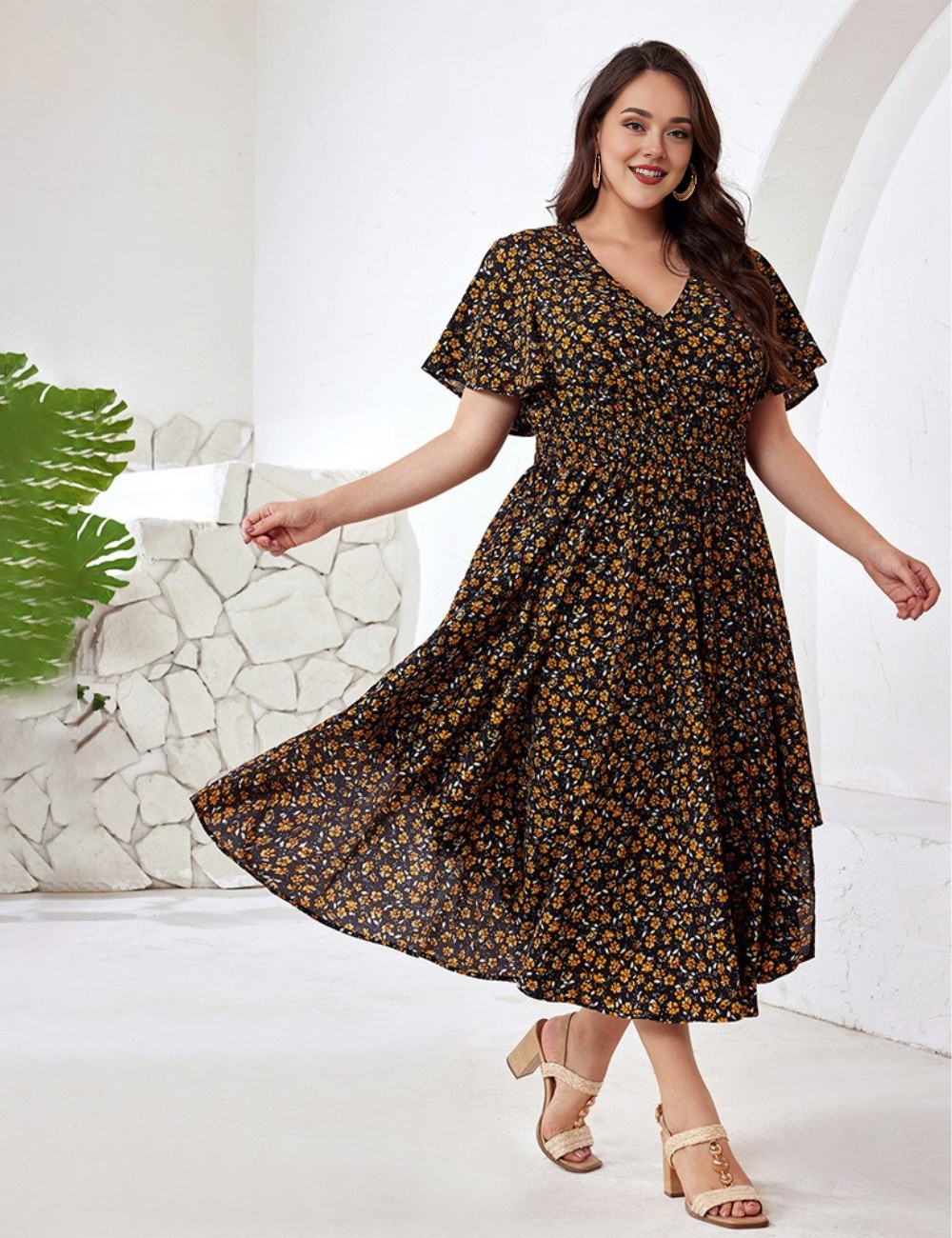 Women_Plus_Size_Pocketed_V-Neck_Floral_Maxi_Dress_PRUSES_4