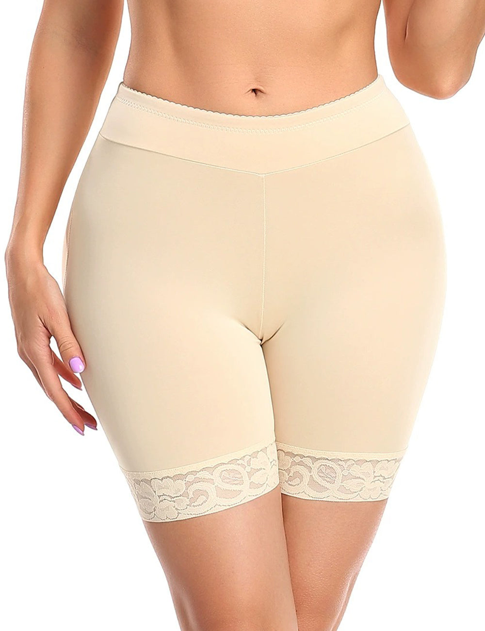 Women Plus Size Tummy Control Padded Shorts Butt Lifters Shapewear