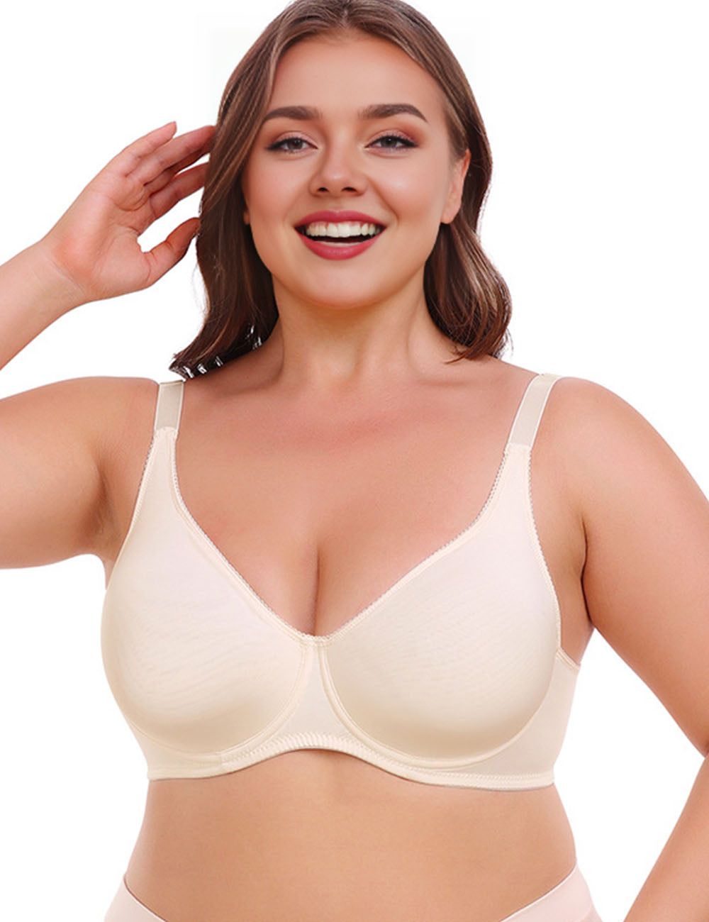 Women Plus Size Wire-Free Sports Bra | PRUSES-2