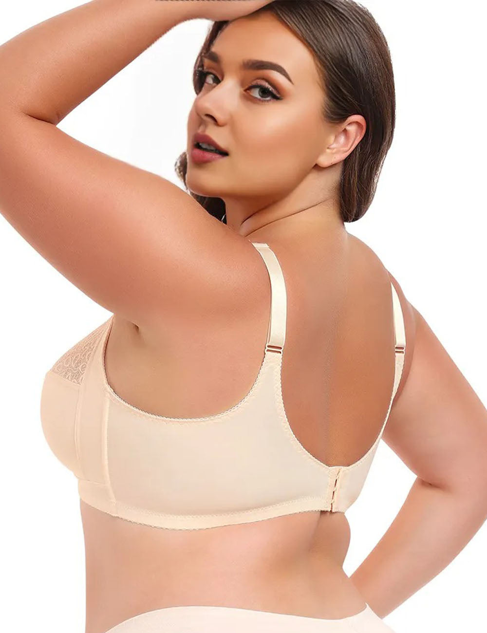 Women Plus Size Wireless Lace Bra | PRUSES-1