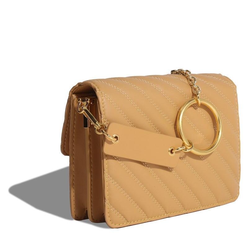 Women's Leather Quilted Flap Square Chain Shoulder Bags | PRUSES-2