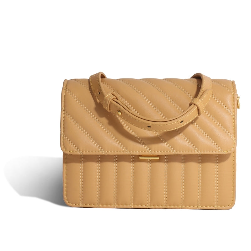 Women's Leather Quilted Flap Square Chain Shoulder Bags | PRUSES-3