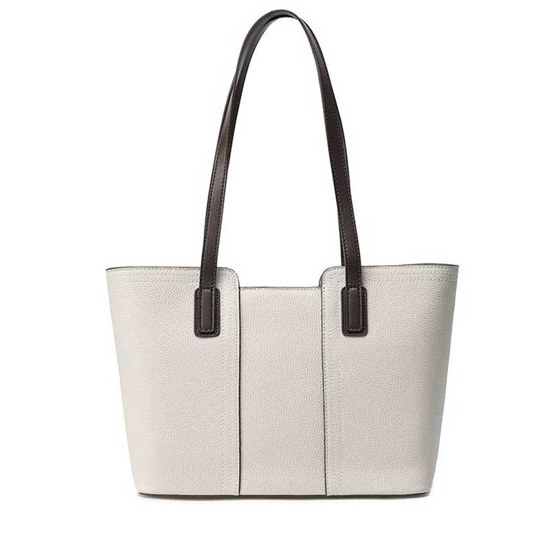 Women's Contrast Handle Leather Work Tote Bag | PRUSES