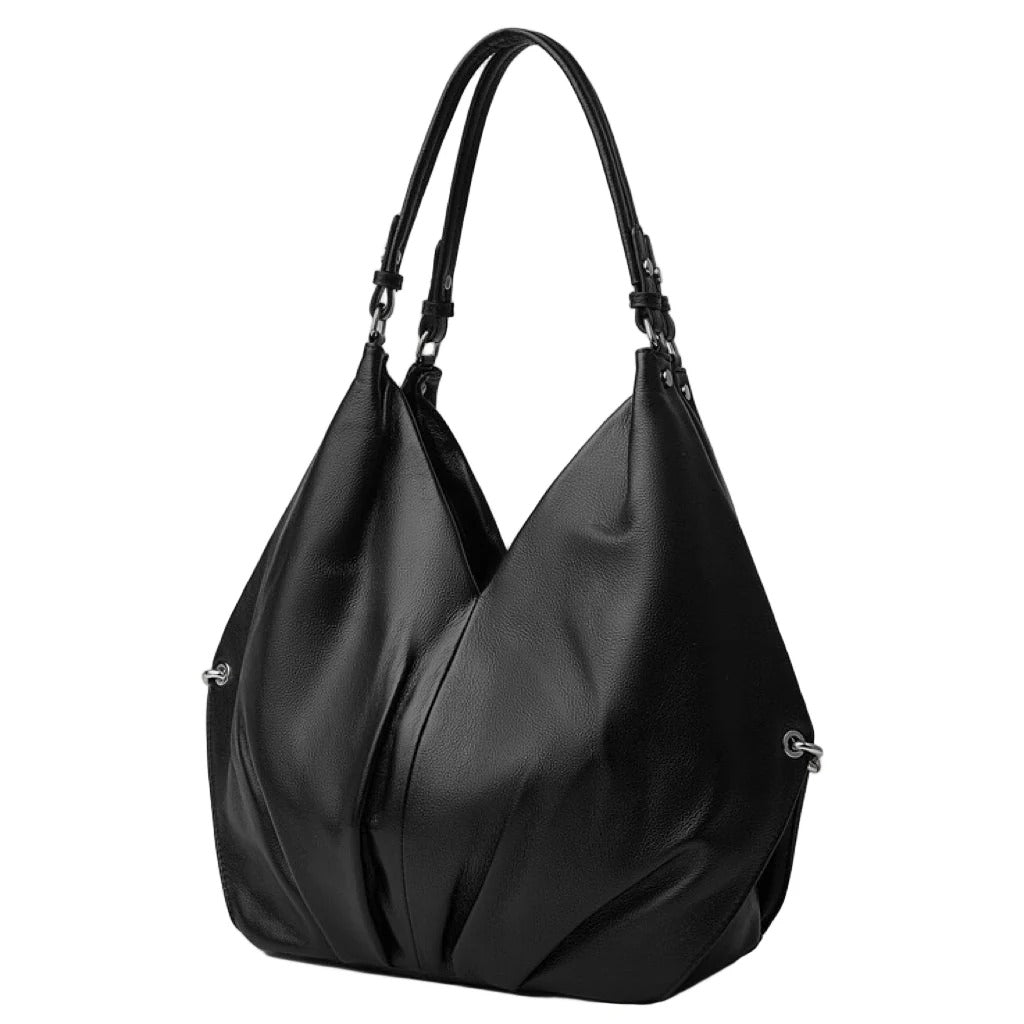 Black Genuine Leather Everyday Large Tote