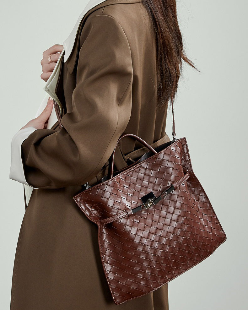 brown Lock handbag