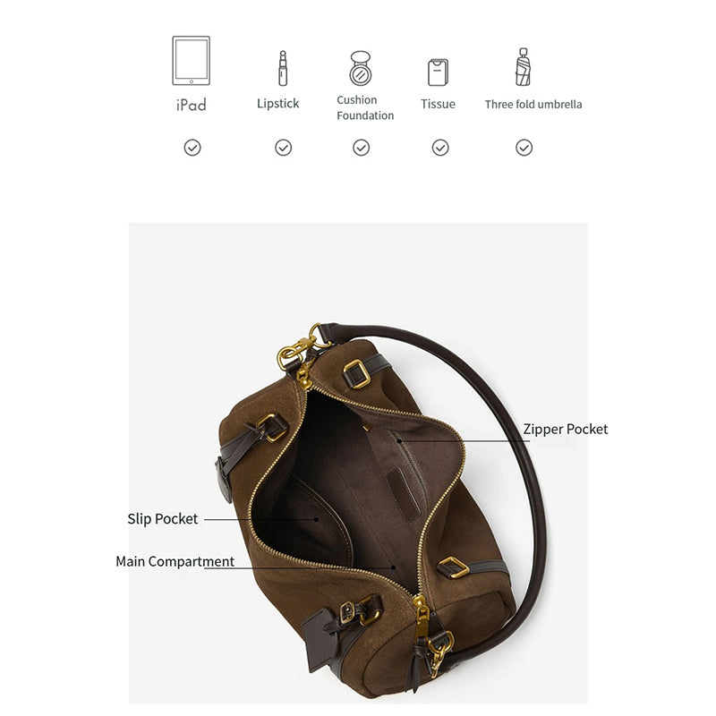 Womens_Large_Suede_Leather_Boston_Tote_Bag _Capacity_Display