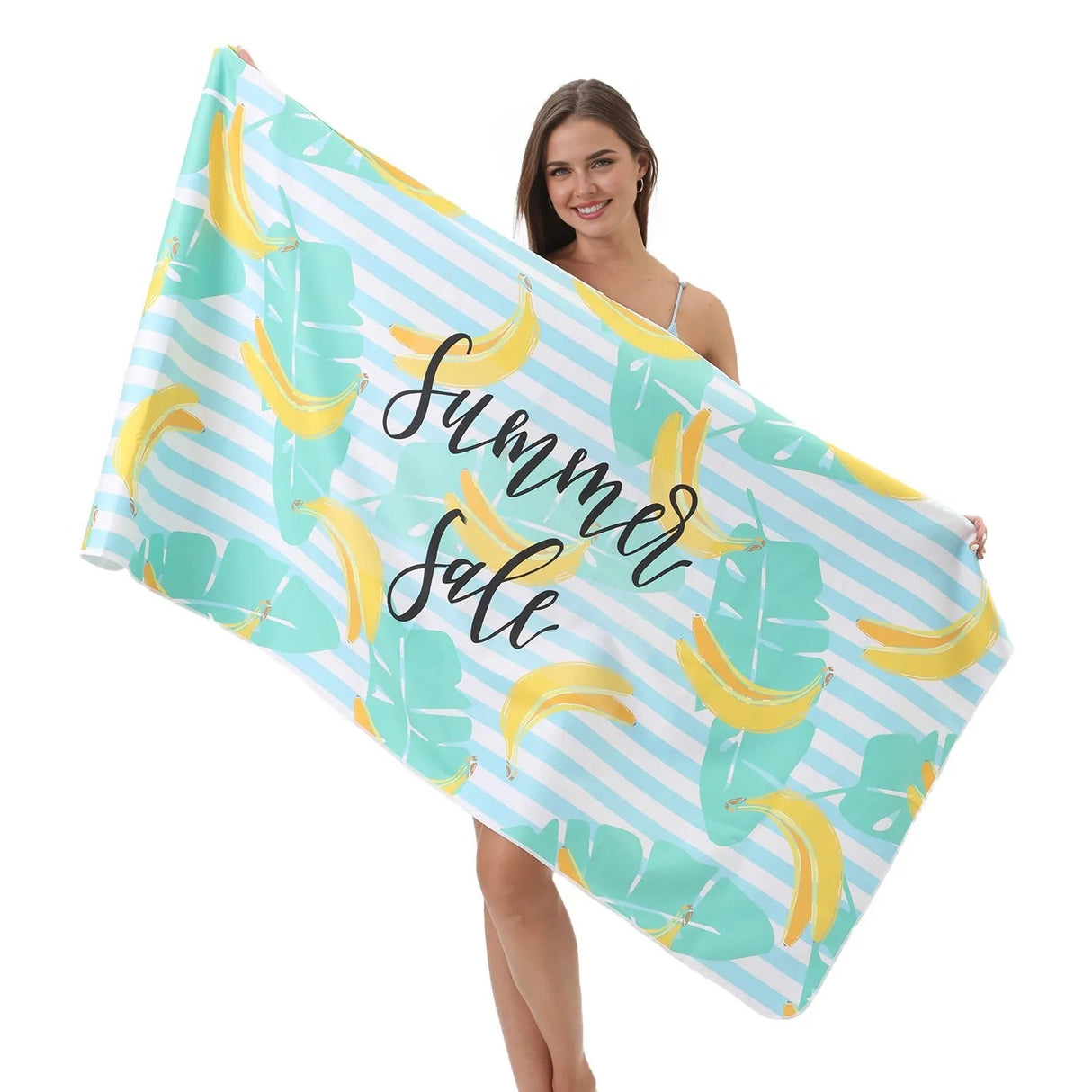 Banana Pattern Double - Faced Fleece Beach Towel | PRUSES - PRUSES