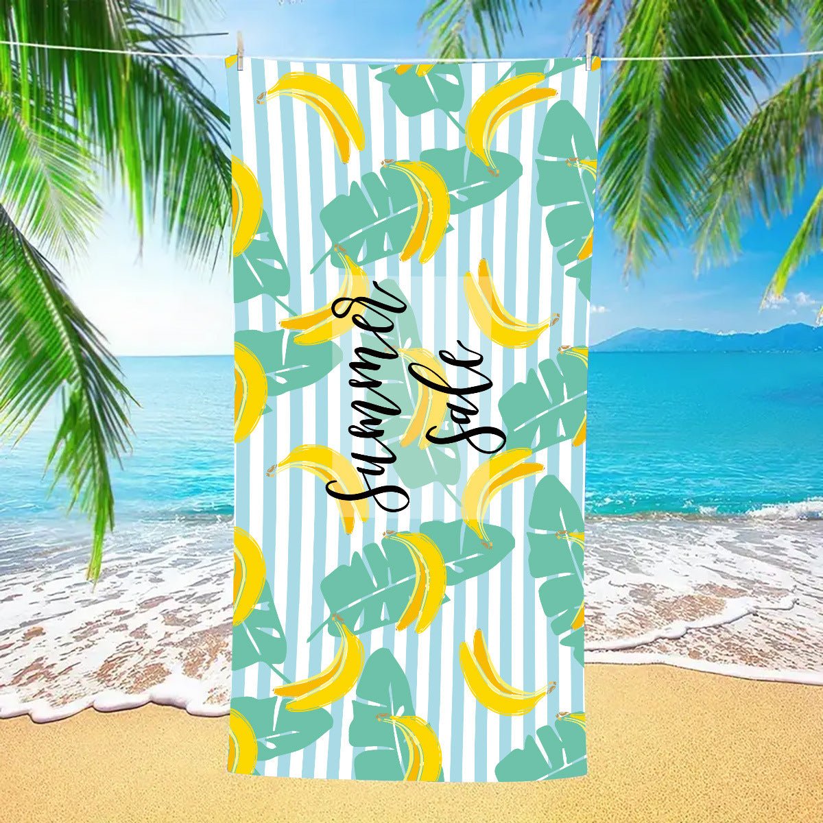 Banana Pattern Double - Faced Fleece Beach Towel | PRUSES - PRUSES