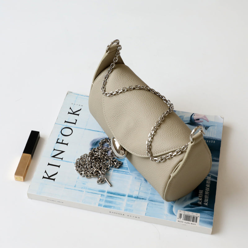 beige_leather_cylinder_chain_shoulder_crossbody_purses_3