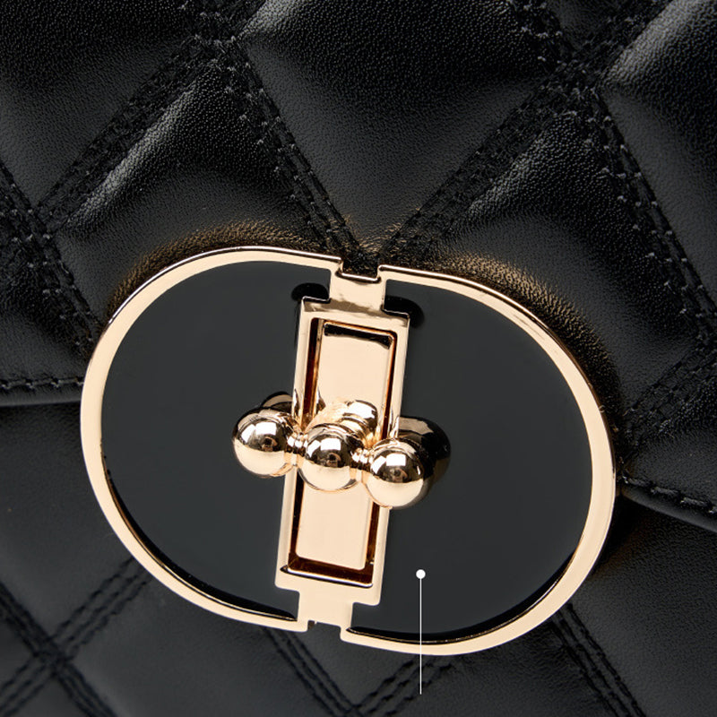 black_genuine_leather_quilted_chain_bags_flap_buckle_shoulder_bag_13