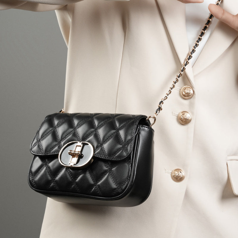 black_genuine_leather_quilted_chain_bags_flap_buckle_shoulder_bag_15