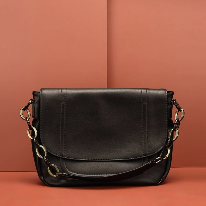 black_leather_flap_big_size_messenger_bag_chain_hobo_bags_7