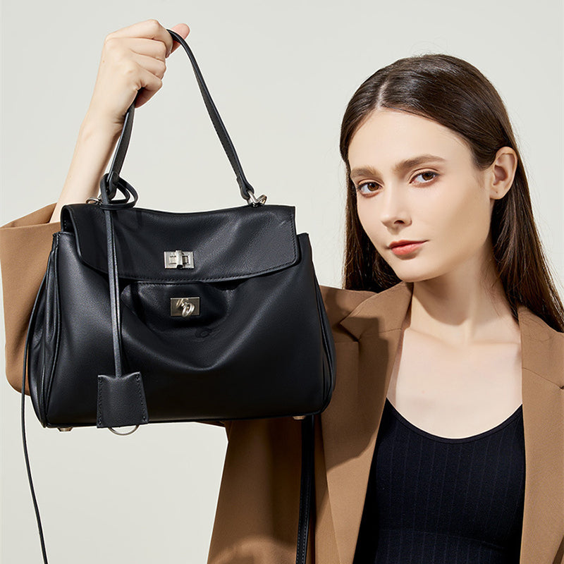 black_leather_large_tote_bag_top_handle_crossbody_bag_with_buckle_9