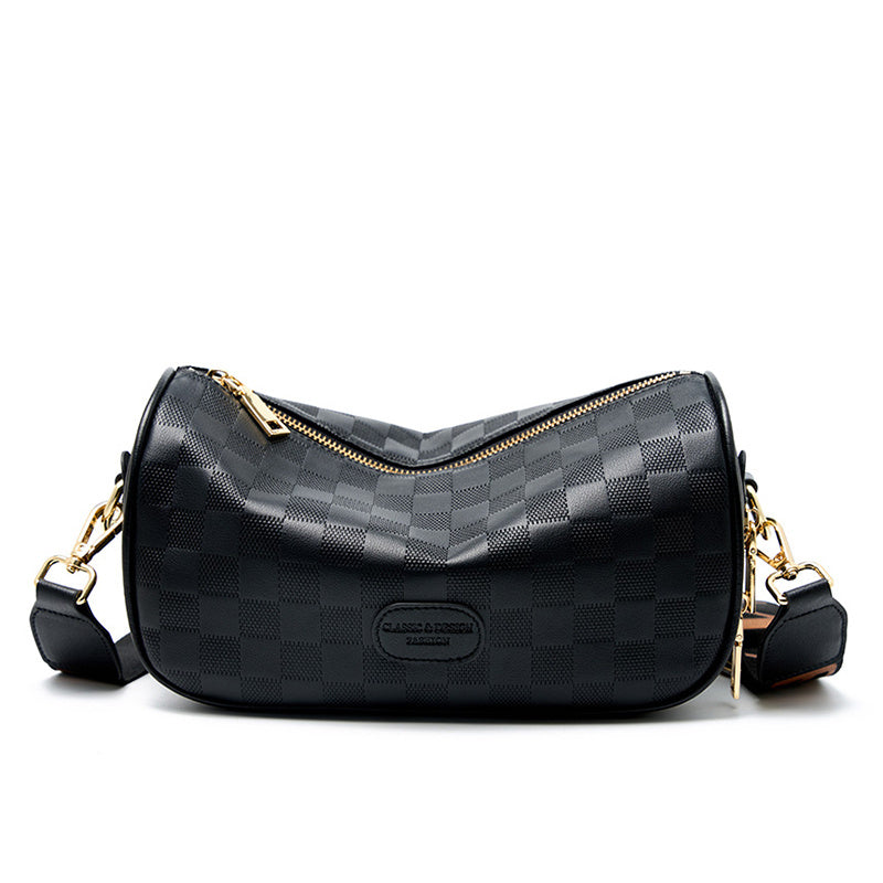 black_leather_plaid_shoulder_bags_mini_crossbody_bag_with_wide_strap