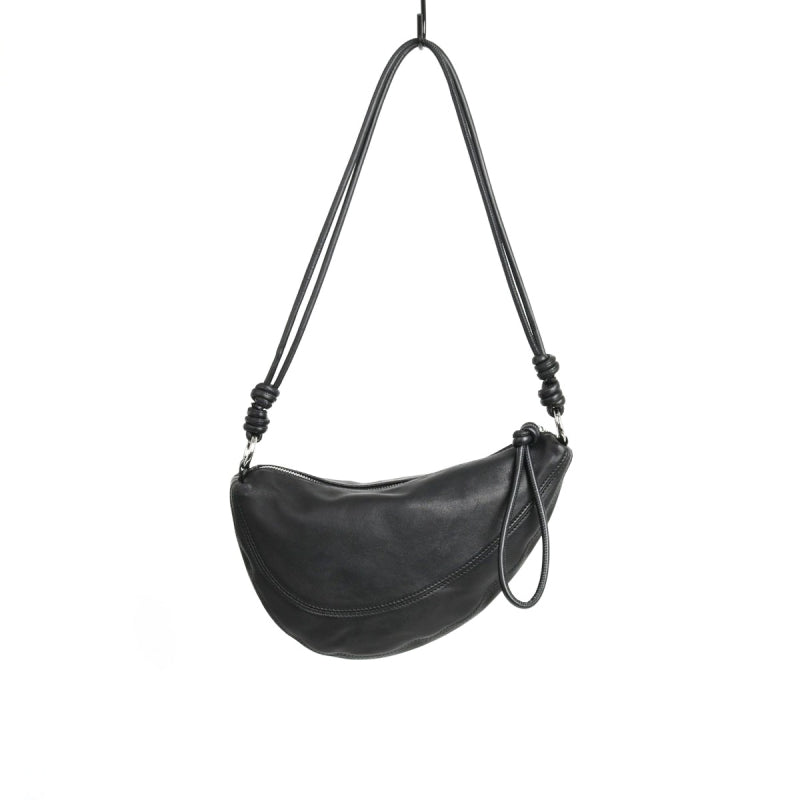 black_soft_leather_zipper_half-moon_shoulder_bag_vintage_hobo_bags