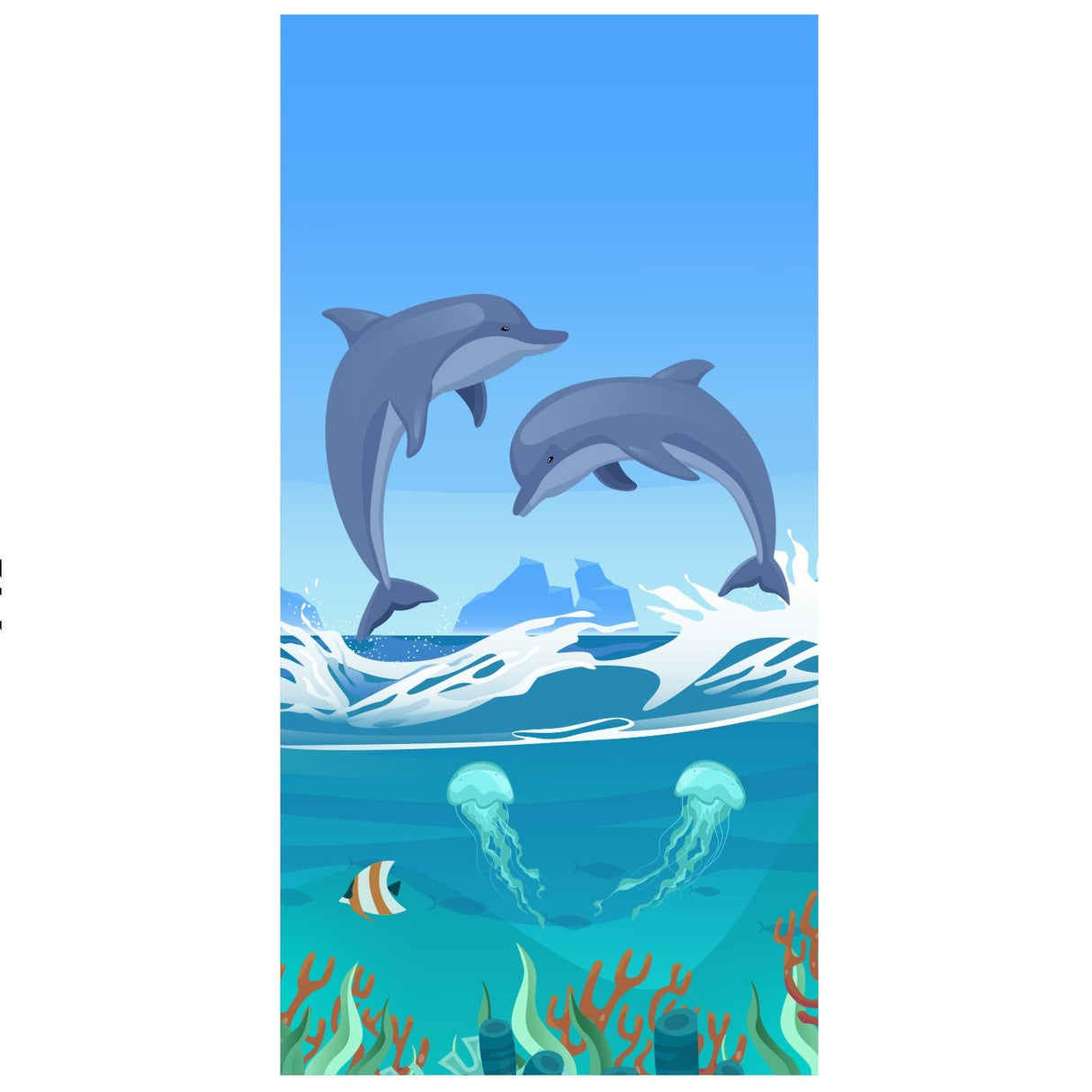 Blue Dolphin Quick - Drying Beach Towel | PRUSES - PRUSES