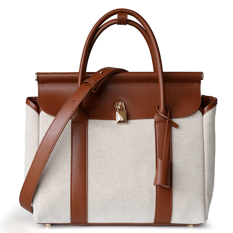 brown_canvas_buckle_large_tote_bags_handbags_for_work_2