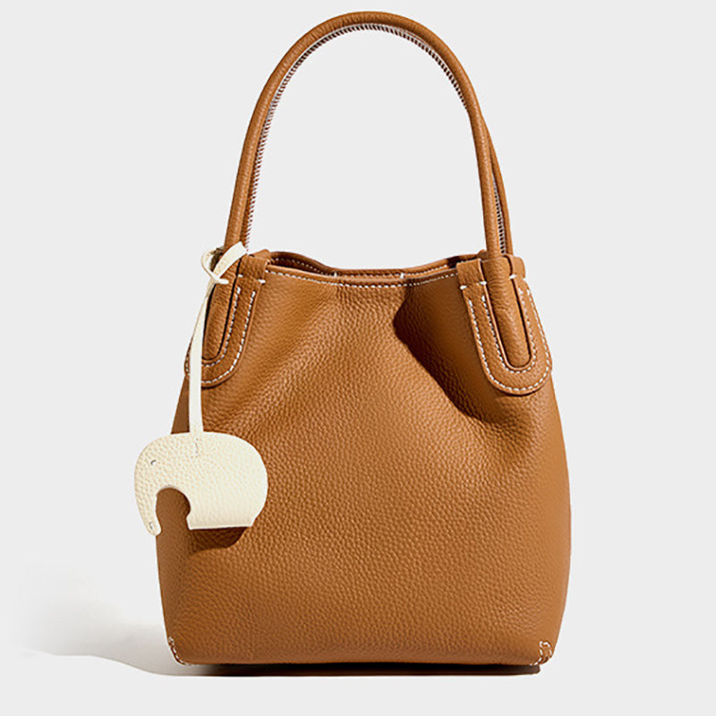 brown_leather_litchi_grain_bucket_bags_mini_crossbody_bags_1