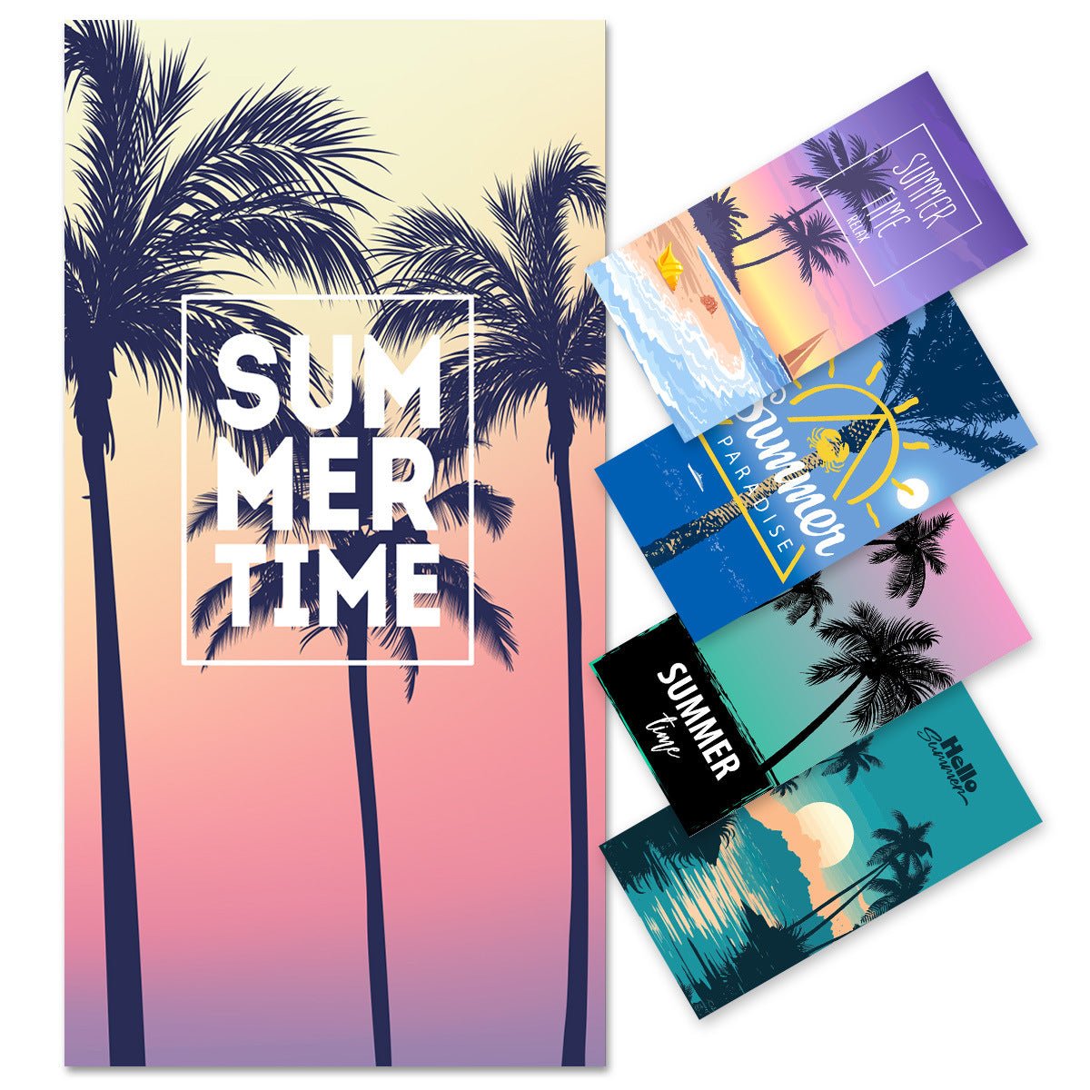 Coconut Tree Summer Print Beach Towel PRUSES - PRUSES