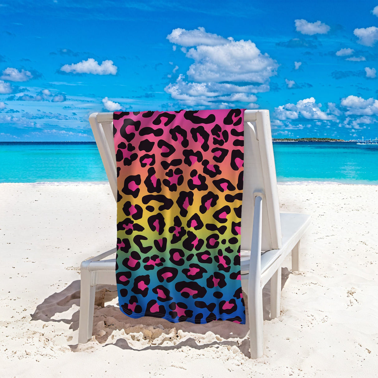 Colorful Leopard Dots Beach Towel | PRUSES - PRUSES