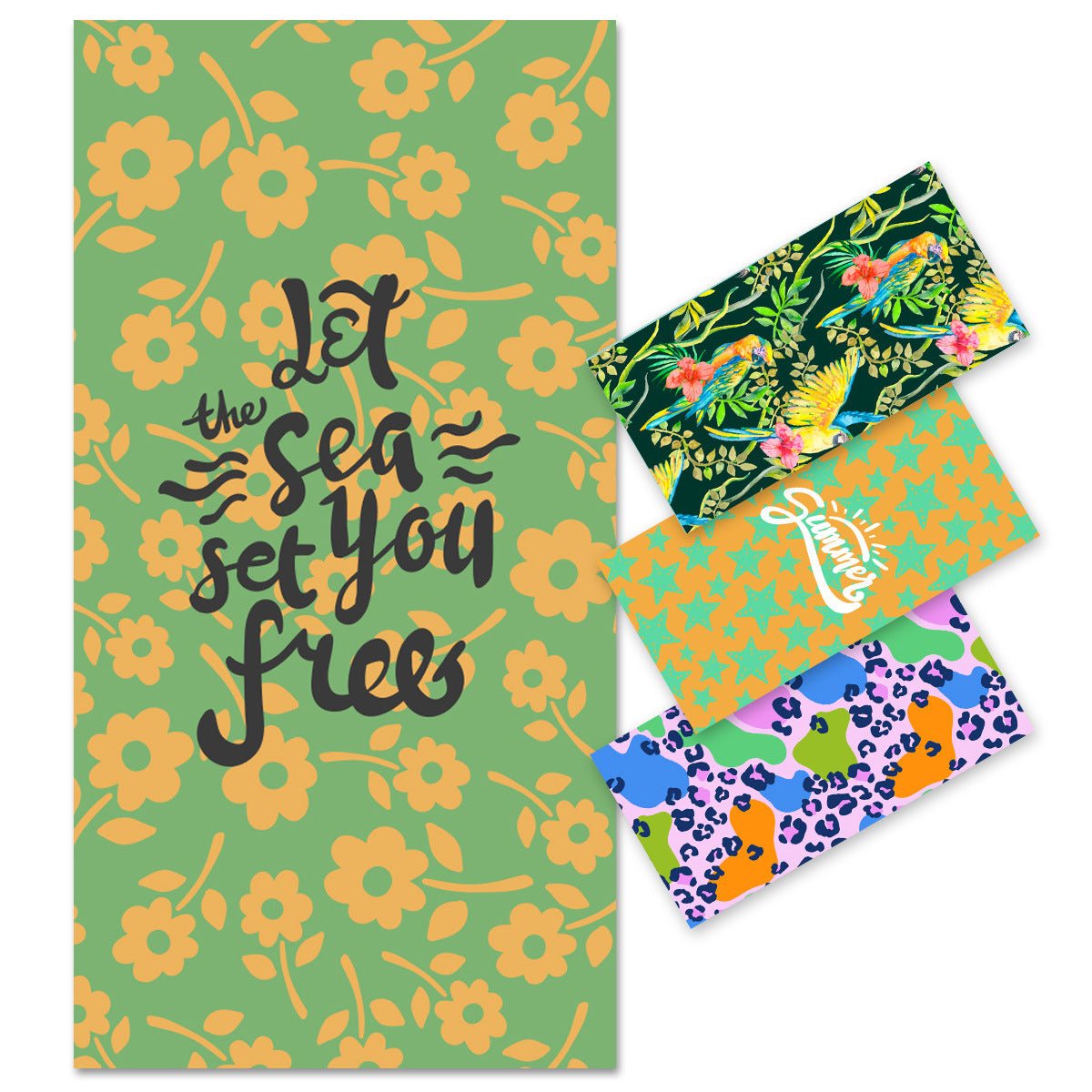 Cute Flower Design Travel Beach Towel | PRUSES - PRUSES
