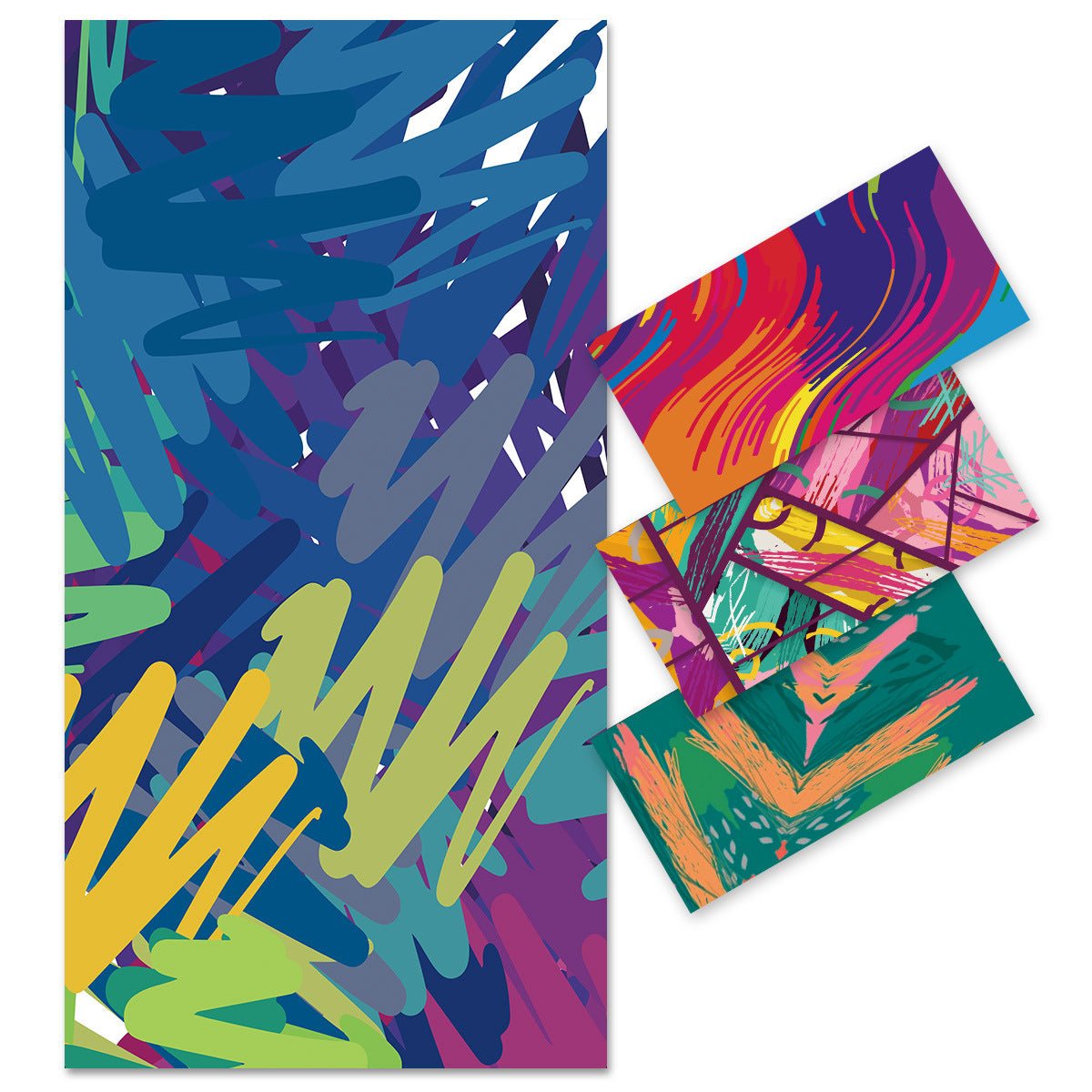 Doodle Art Double - Faced Fleece Beach Towel | PRUSES - PRUSES