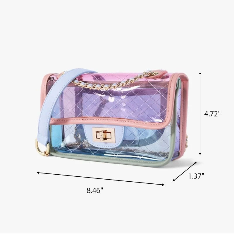 Light Green Clear Crossbody Purse with Chain | PRUSES