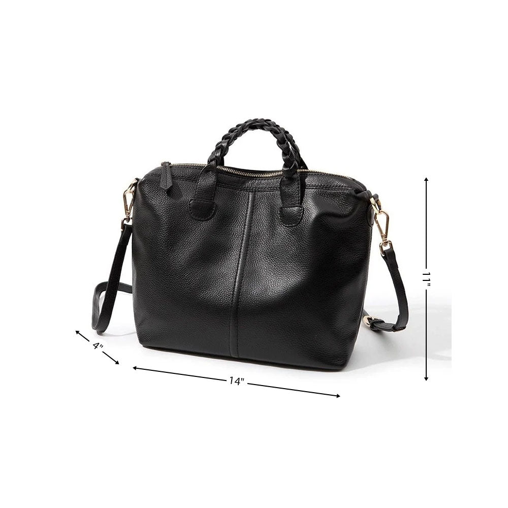 Women's Old Pink Leather Tote Bag Shoulder Handbags | PRUSES