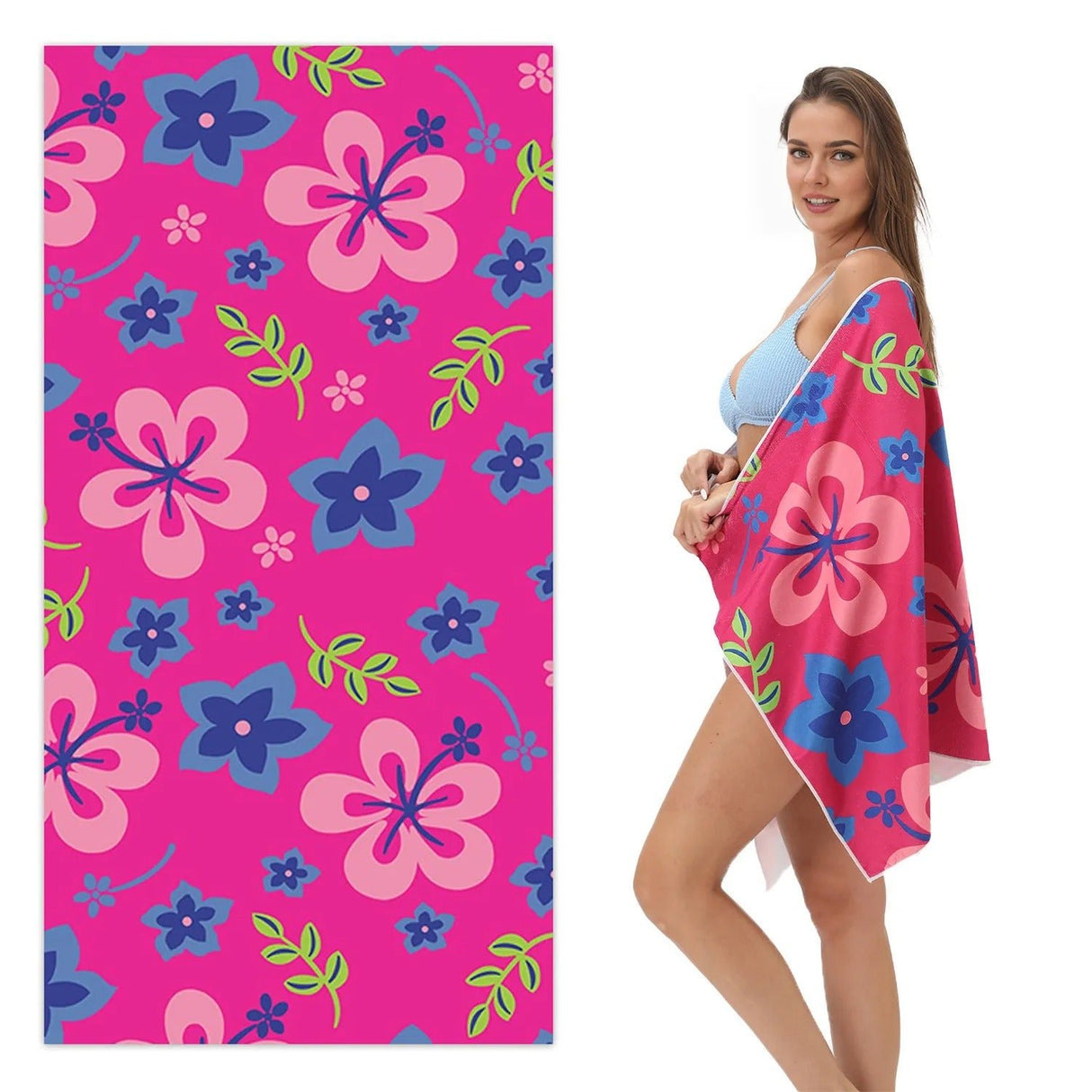 Flower Pattern Beach Towel | PRUSES - PRUSES