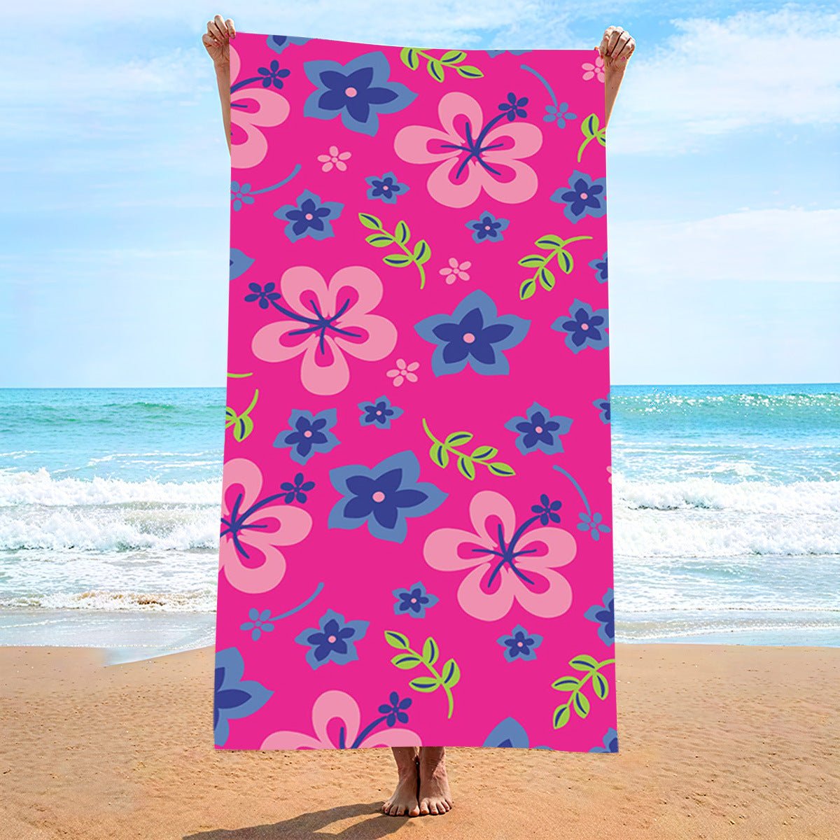 Flower Pattern Beach Towel | PRUSES - PRUSES