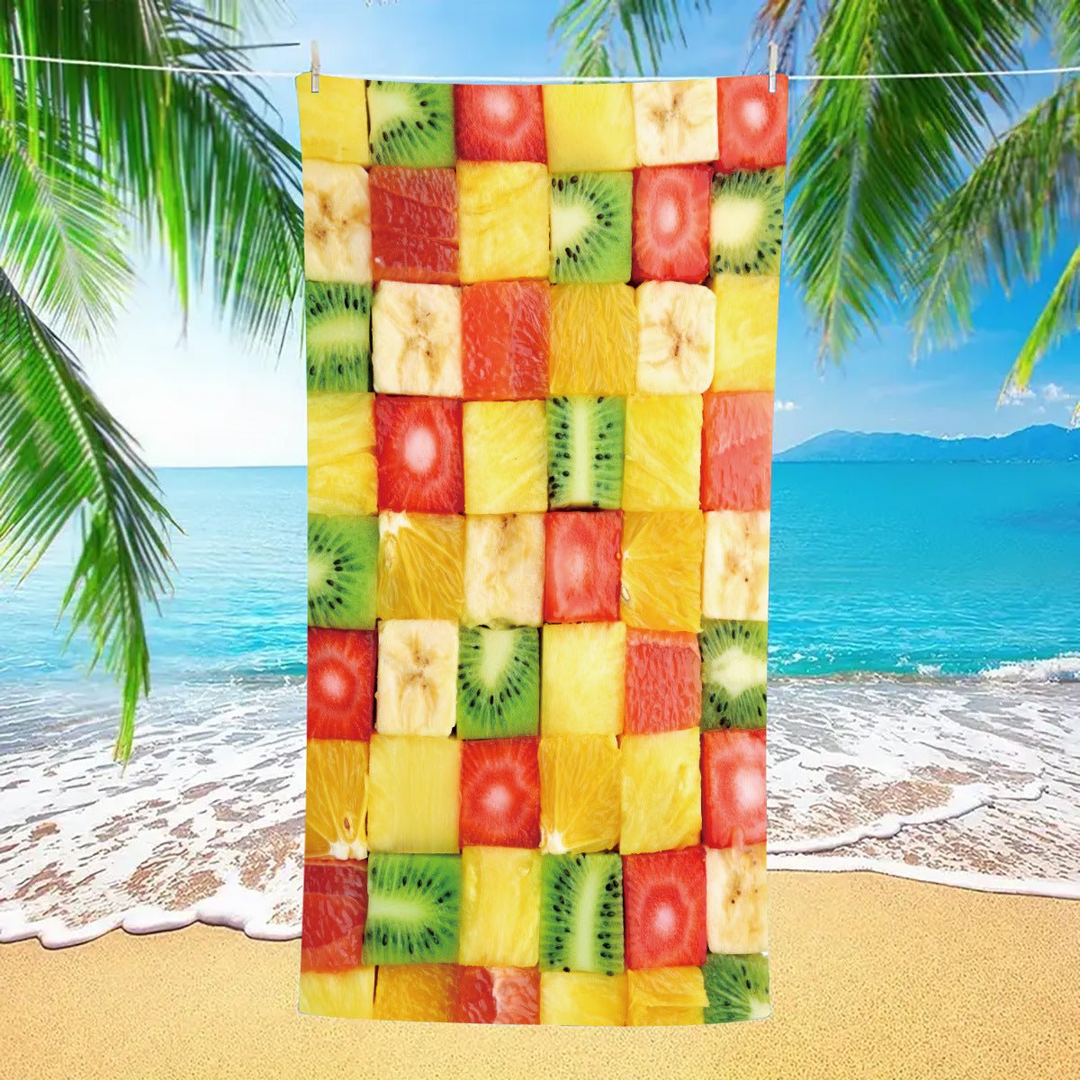 Fruit Pattern Double - Faced Fleece Beach Towel | PRUSES - PRUSES