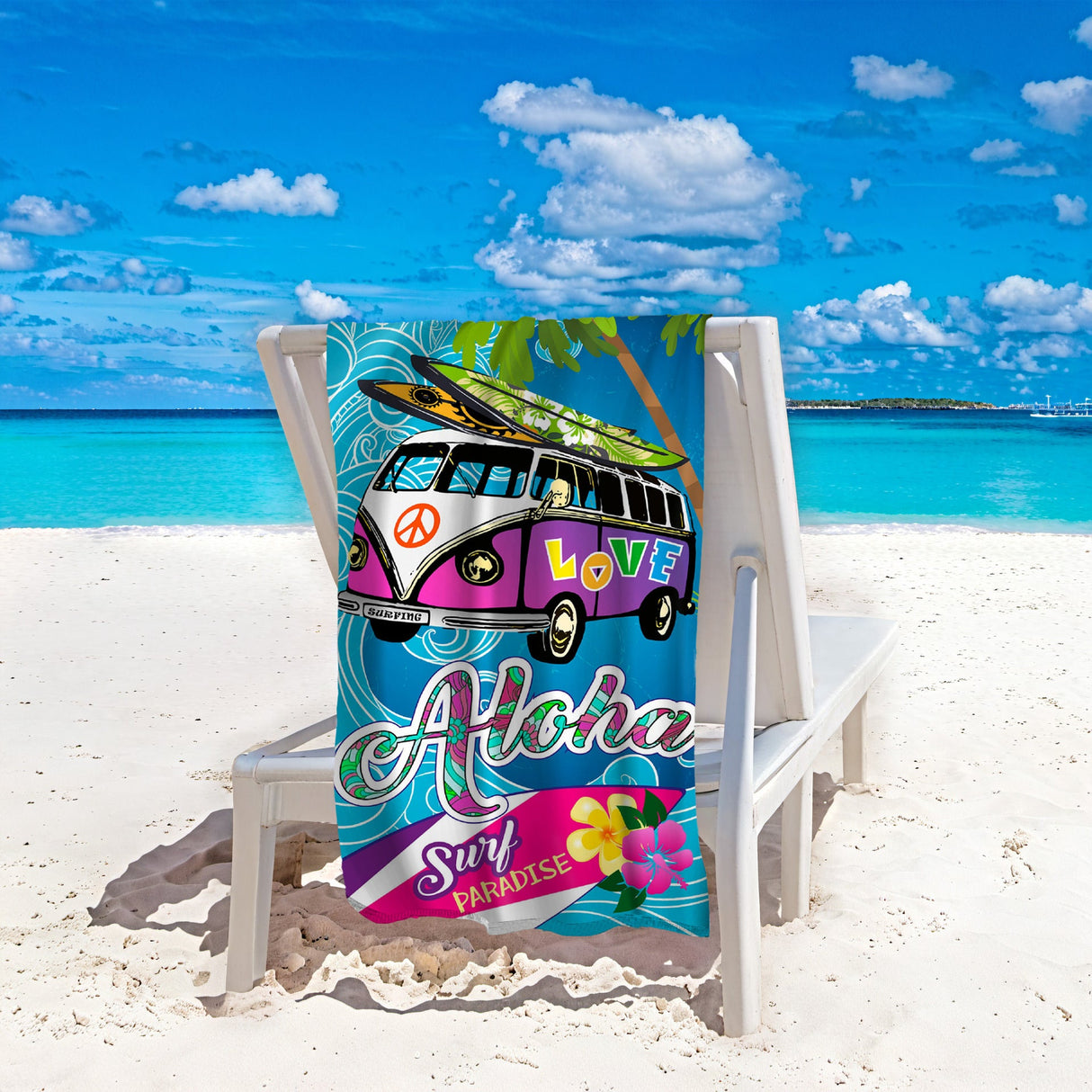 Holiday Car Pattern Beach Towel | PRUSES - PRUSES