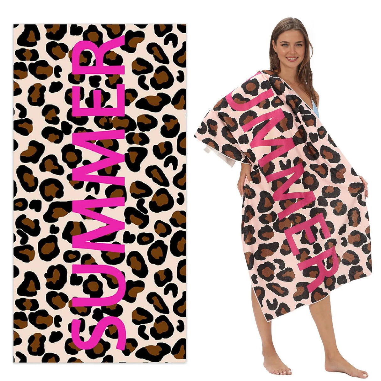 Leopard Print Beach Towel PRUSES - PRUSES