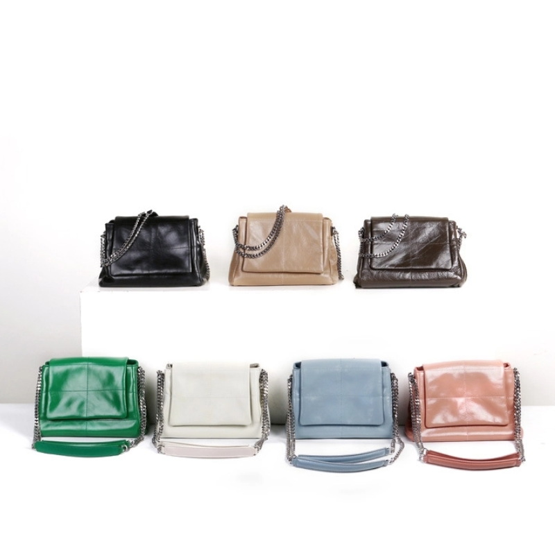 light_blue_oiled_leather_chain_crossbody_purse_flap_shoulder_bag