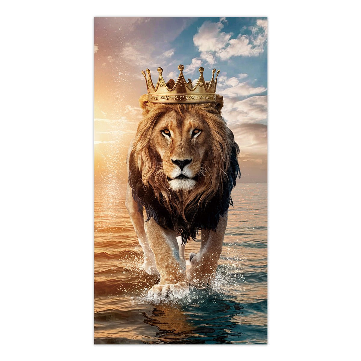 Lion Pattern Double - Faced Fleece Beach Towel | PRUSES - PRUSES