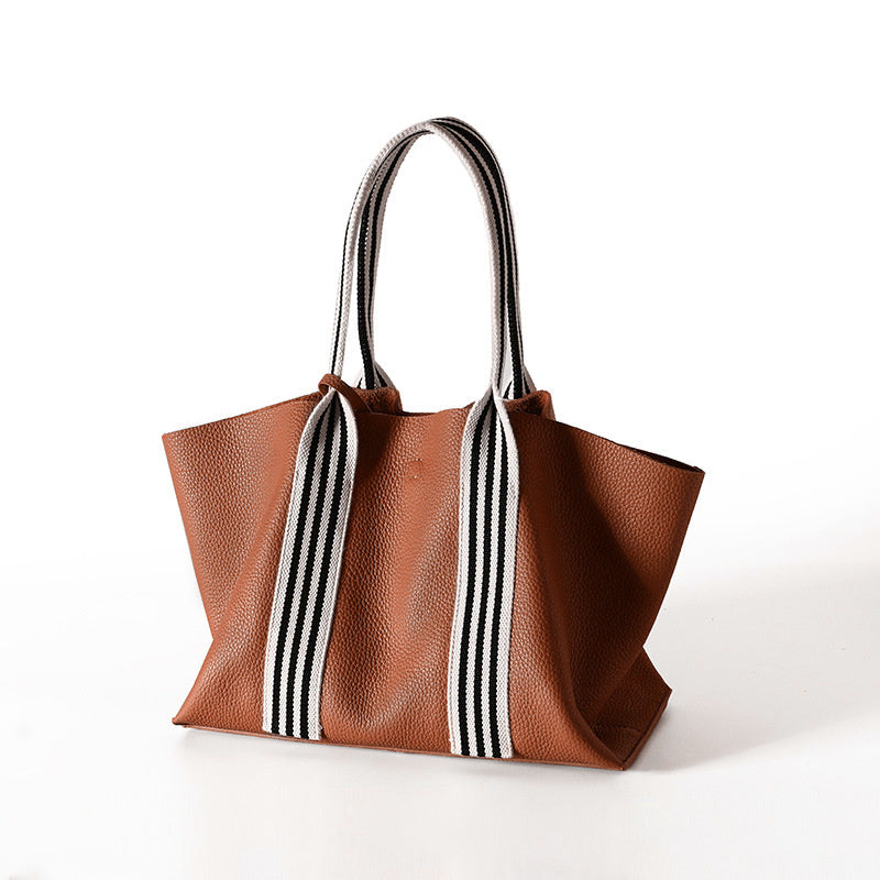 orange_leather_large_tote_bags_handbag_with_stripe_strap