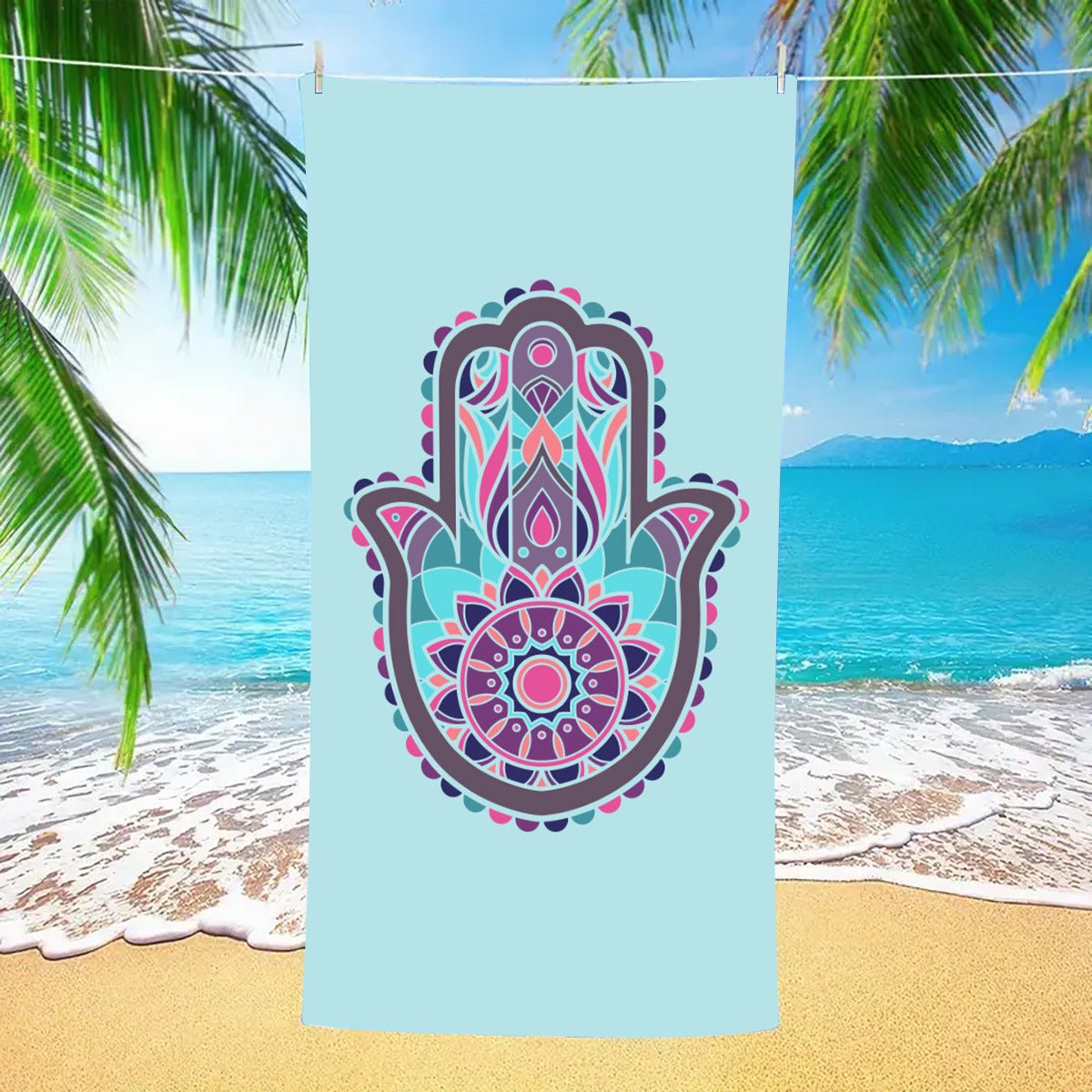 Palm Pattern Design Beach Towel | PRUSES - PRUSES