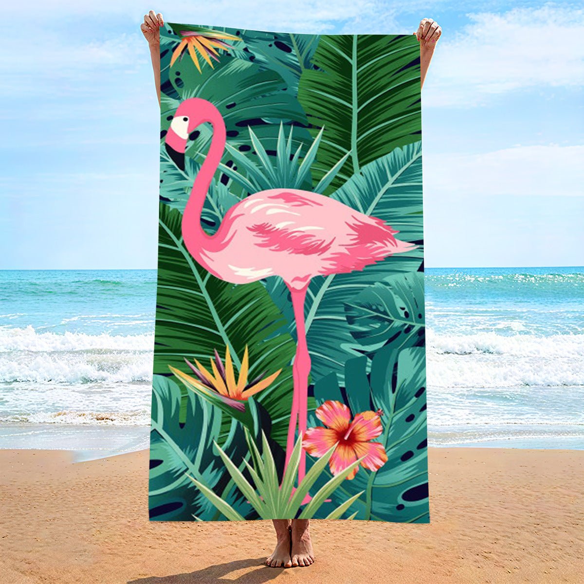 Pink Flamingo Beach Towel | PRUSES - PRUSES