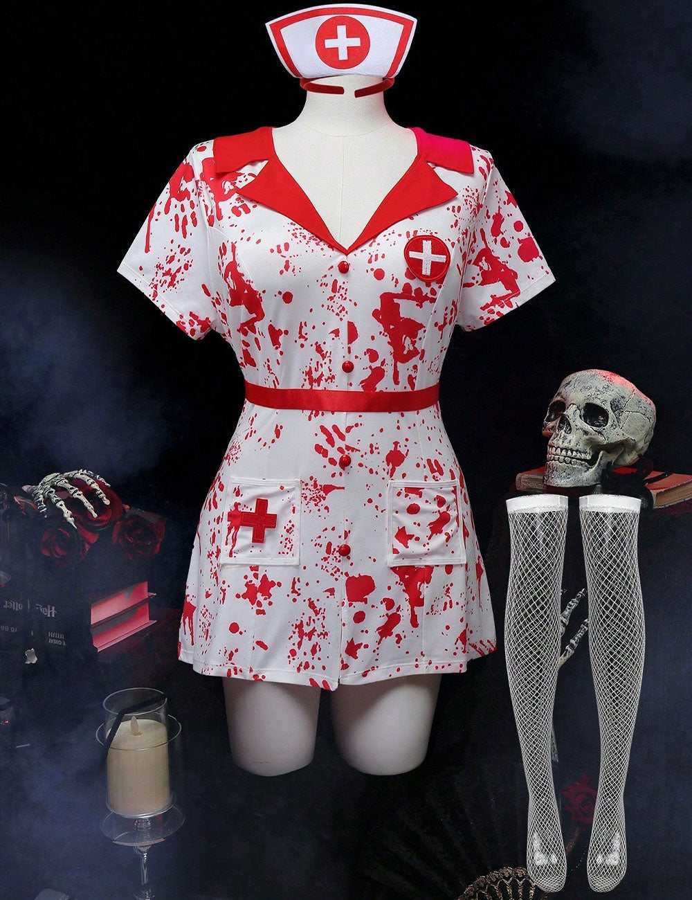 Plus Size Blood Splatter Nurse Costume