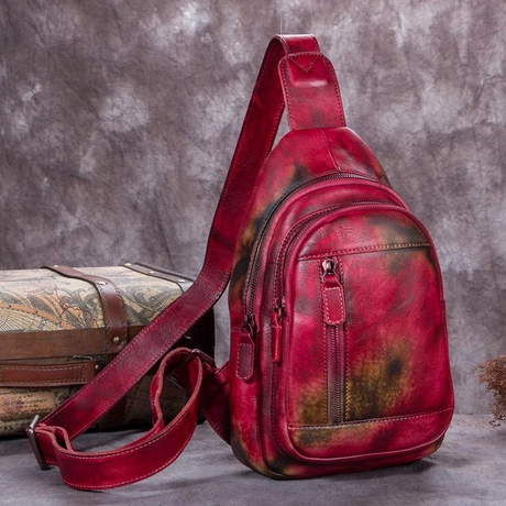 red_cow_leather_travel_sling_pack_vintage_fanny_packs_2