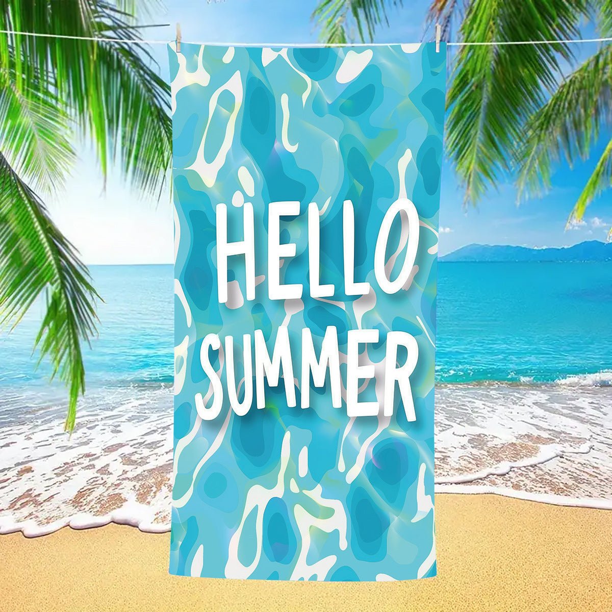 Seawater Pattern Double - Faced Fleece Beach Towel | PRUSES - PRUSES