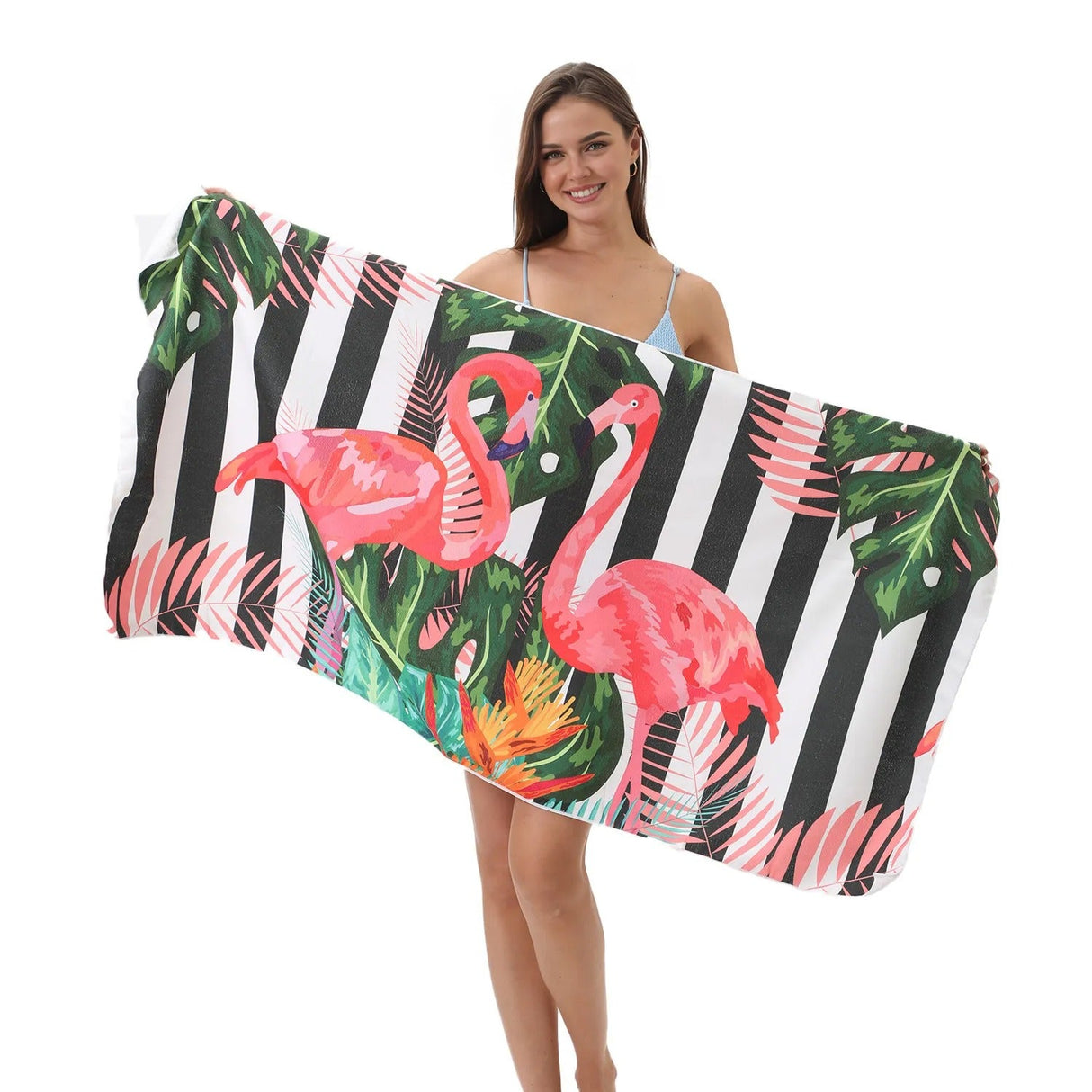 Summer Flamingo Travel Beach Towel | PRUSES - PRUSES