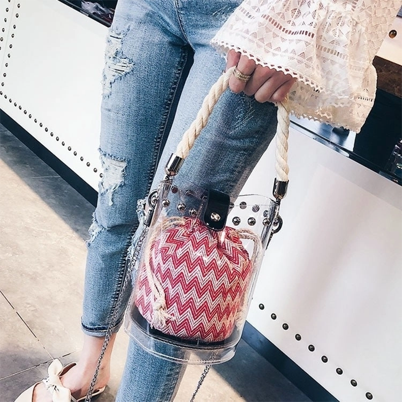 transparent_bucket_handbags_red_woven_bag_with_studs_10