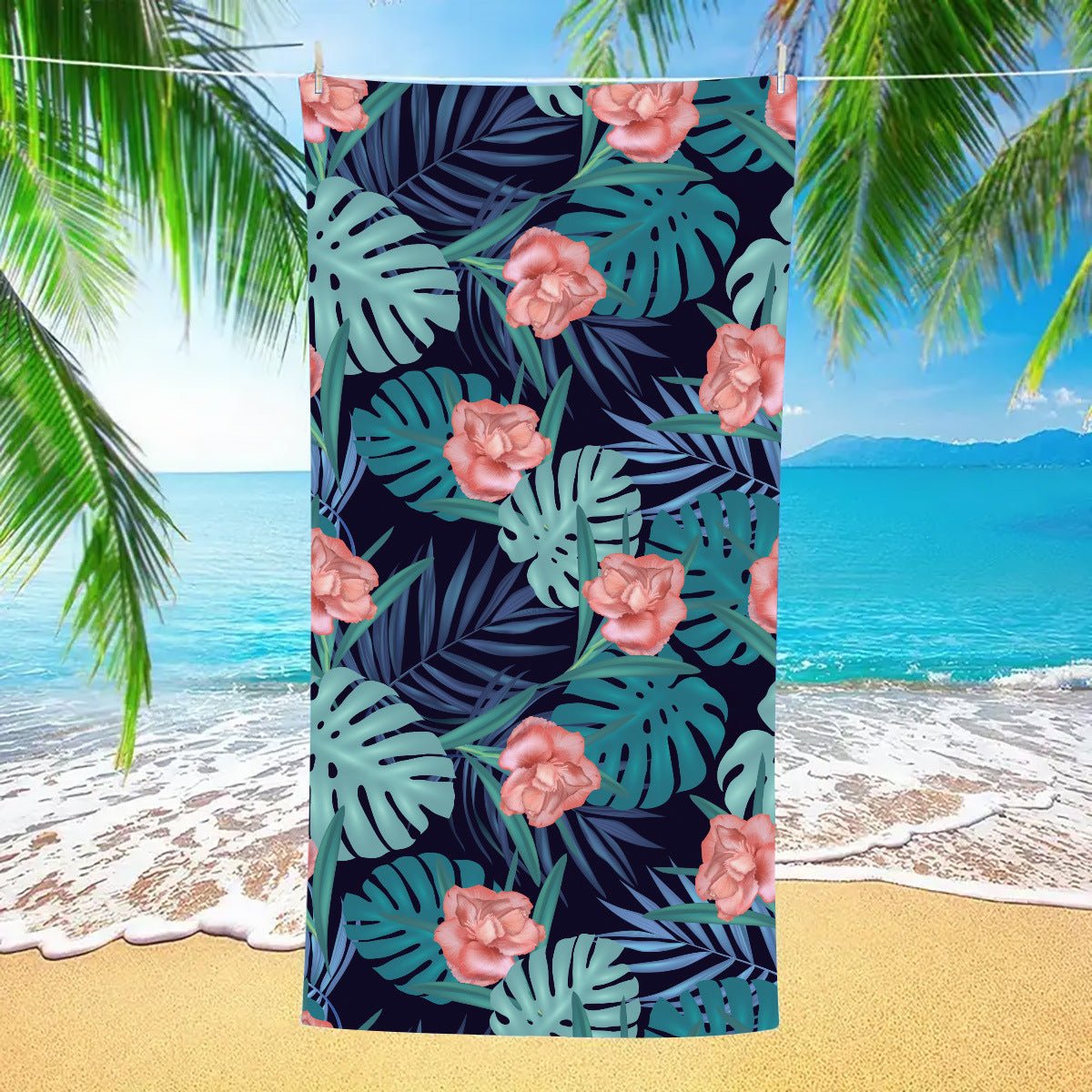 Tropical Leaf Beach Towel | PRUSES - PRUSES