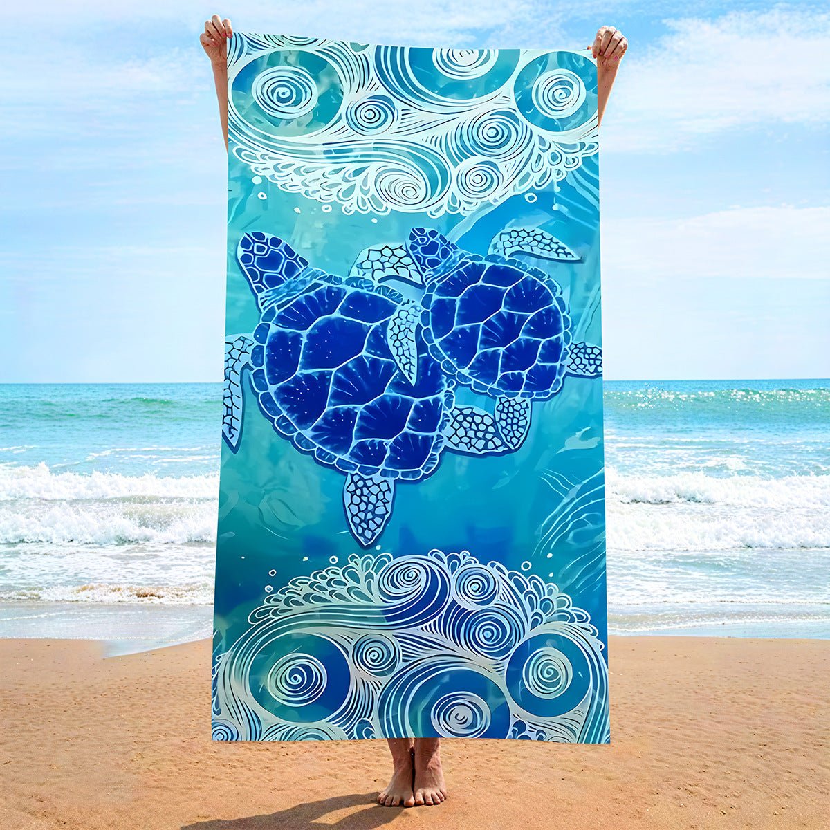 Turtle Print Beach Towel | PRUSES - PRUSES